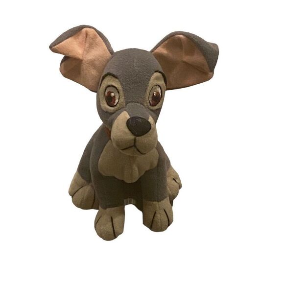 Walt Disney World Lady And The TRAMP 7”  Gray Dog Plush Beanie Toy - Picture 2 of 9